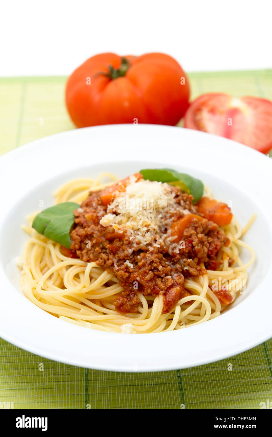 Spaghettis à la bolognaise Banque D'Images