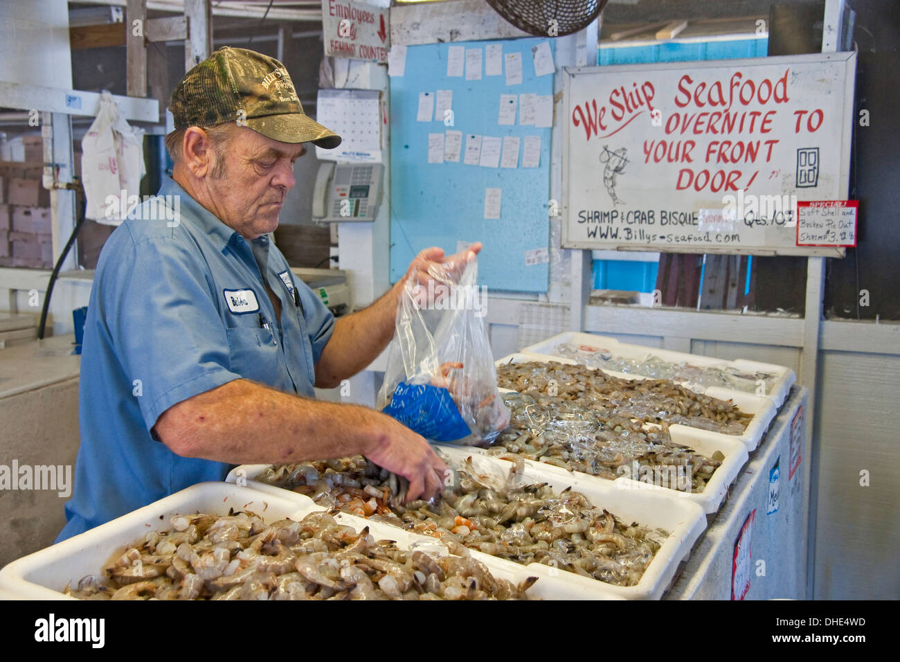 Billy's Seafood sur Alabama Gulf Coast. Banque D'Images