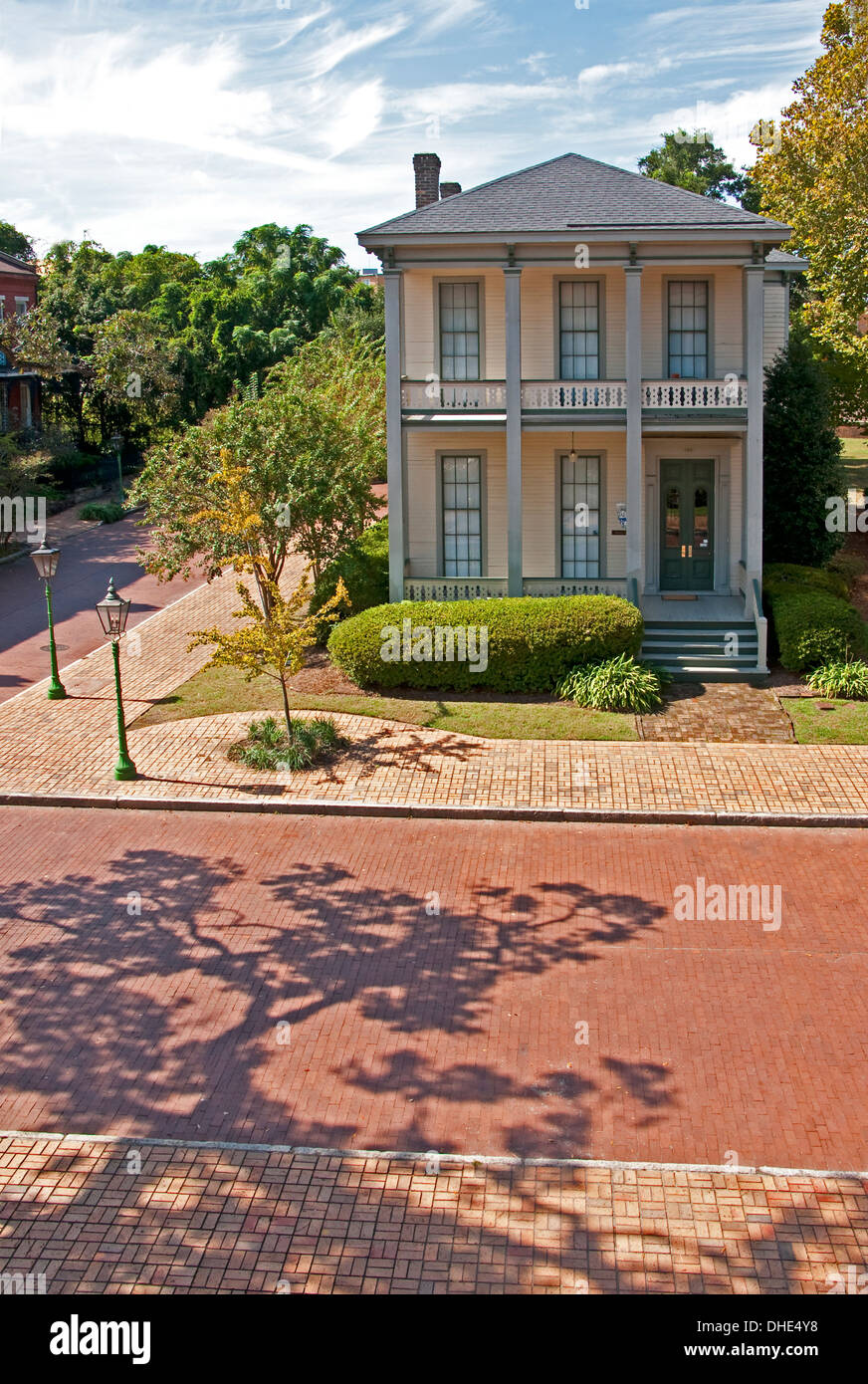 Maison victorienne restaurée dans la région de Mobile, Alabama's Fort Conde Village quartier. Banque D'Images