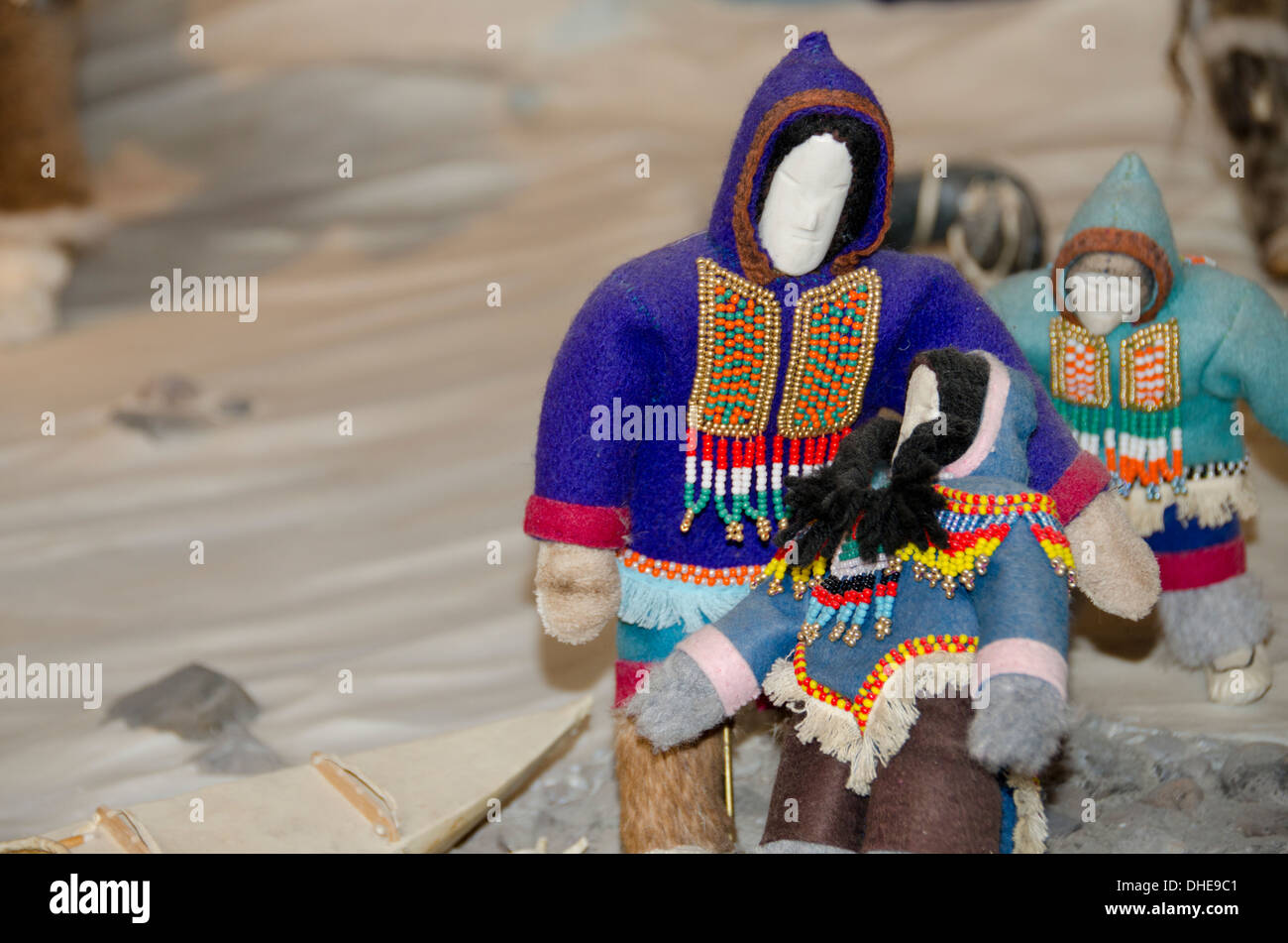 Au Canada, le Nunavut, rive ouest de la Baie d'Hudson, Région de Kivalliq, Arviat. Margaret Aniksak Visitors Center. Banque D'Images