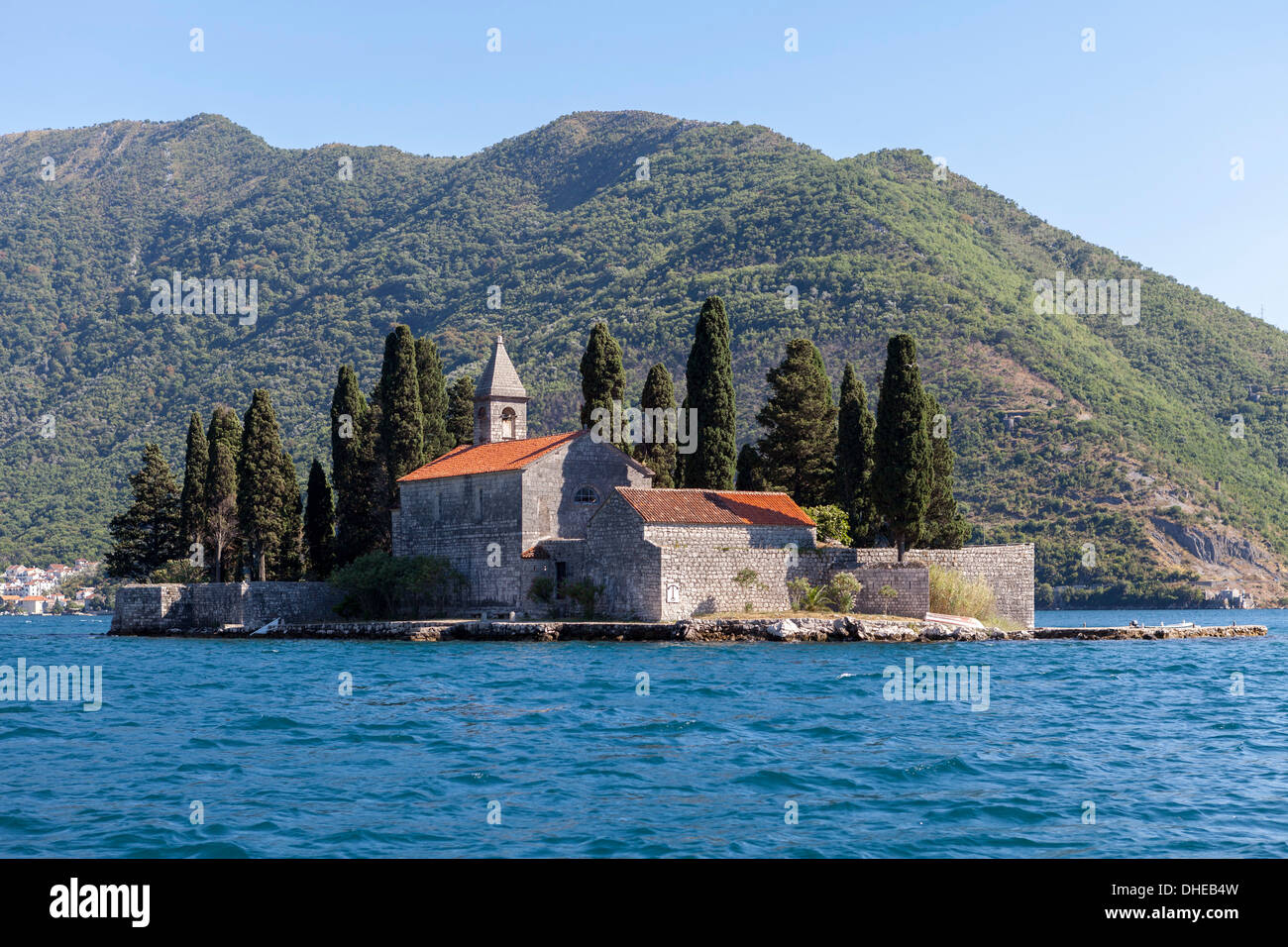 St George's Island, dans la baie de Kotor, site classé au Patrimoine Mondial de l'UNESCO, le Monténégro, Europe Banque D'Images