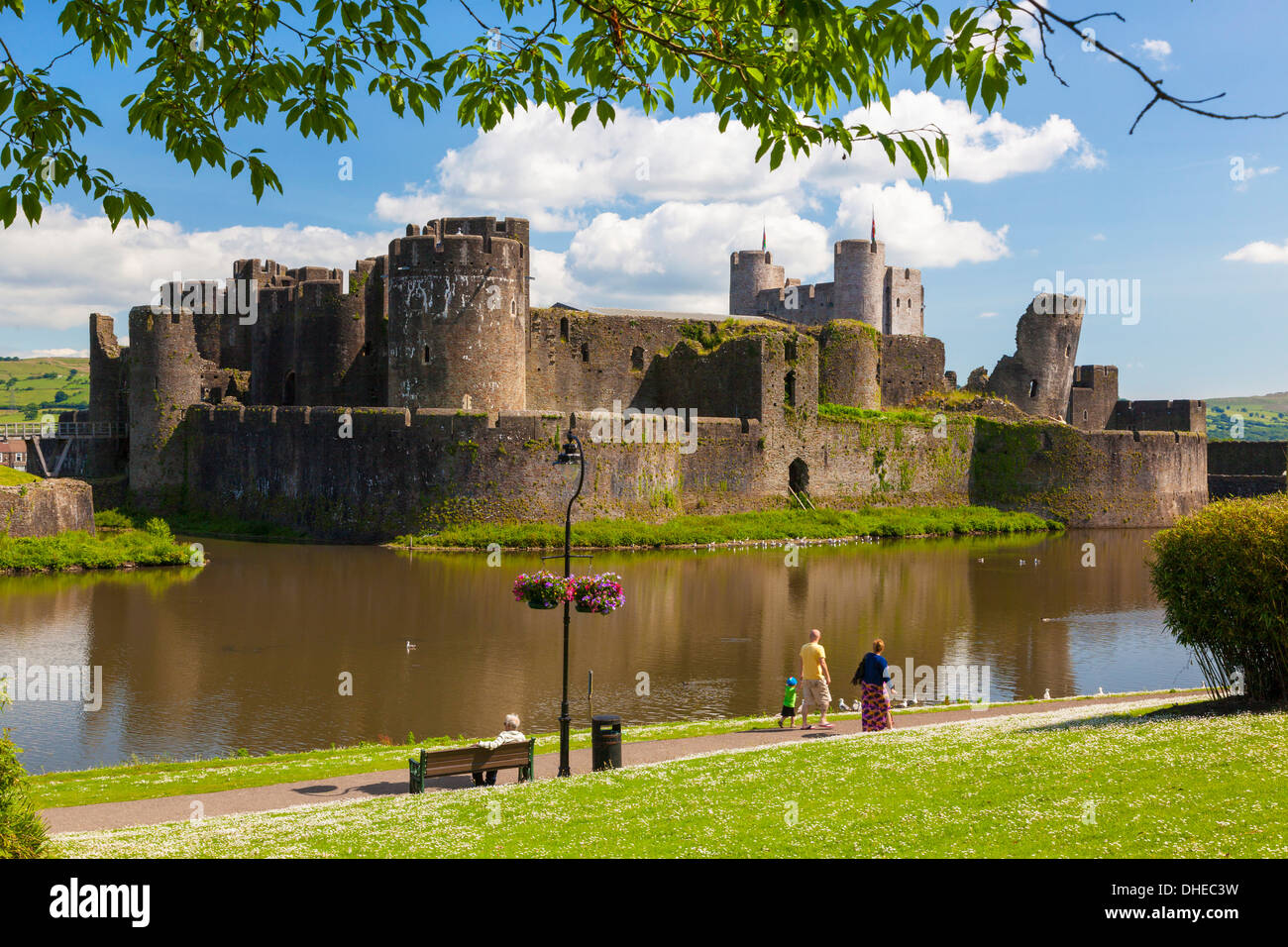 Château de Caerphilly, Gwent, au Pays de Galles, Royaume-Uni, Europe Banque D'Images