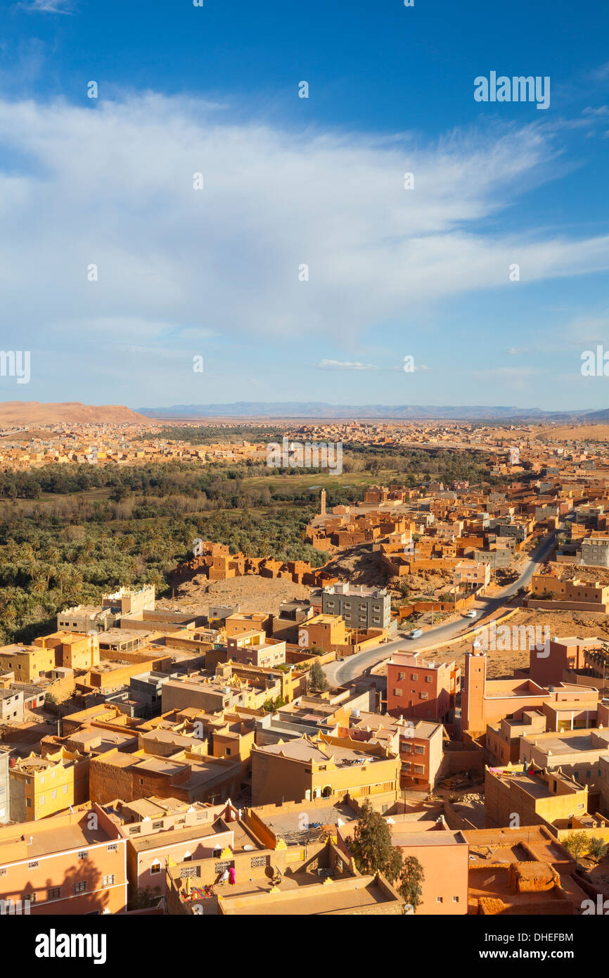 Tinerhir kasbahs et palmery, Tinghir, vallée de Todra, Maroc, Afrique du Nord, Afrique Banque D'Images