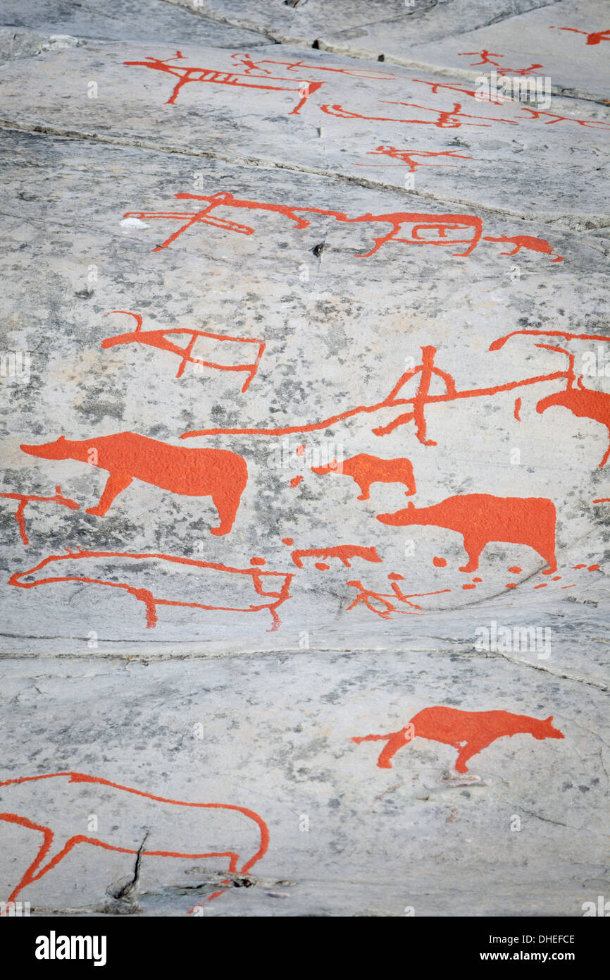 Alta Rock Art, UNESCO World Heritage Site, Alta, Finnmark, Norvège, Scandinavie, Europe Banque D'Images