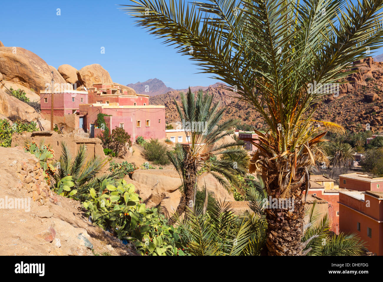 Kasbahs, Tafraoute, Anti Atlas, Maroc, Afrique du Nord, Afrique Banque D'Images