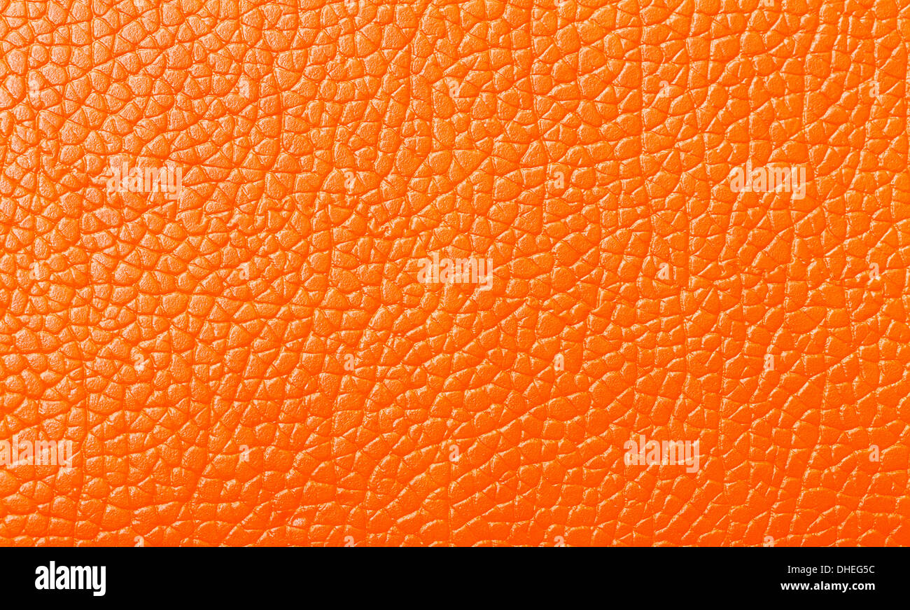 Texture de cuir, toile orange Banque D'Images