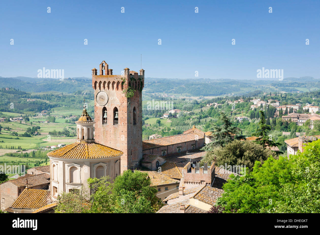 Le duomo et le Campanile, San Miniato, région de Pise, Toscane, Italie, Europe Banque D'Images
