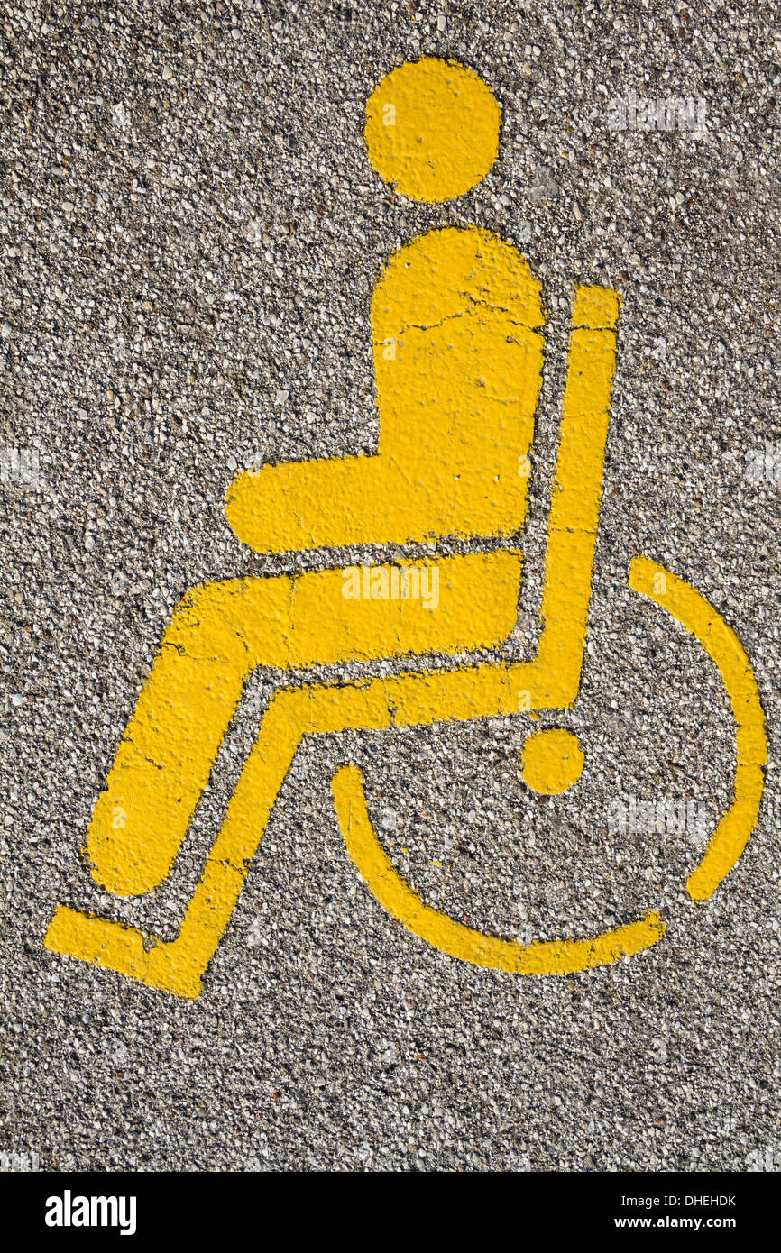 Utilisateur de fauteuil roulant pictogramme Banque D'Images