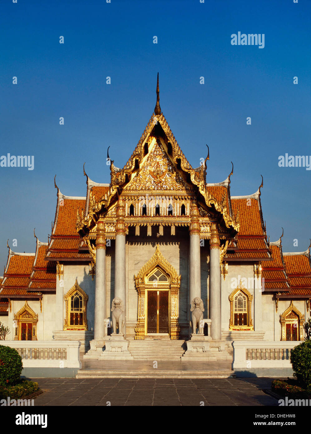 Wat Benchamabophit Dusitwanaram, Bangkok, Thaïlande Banque D'Images