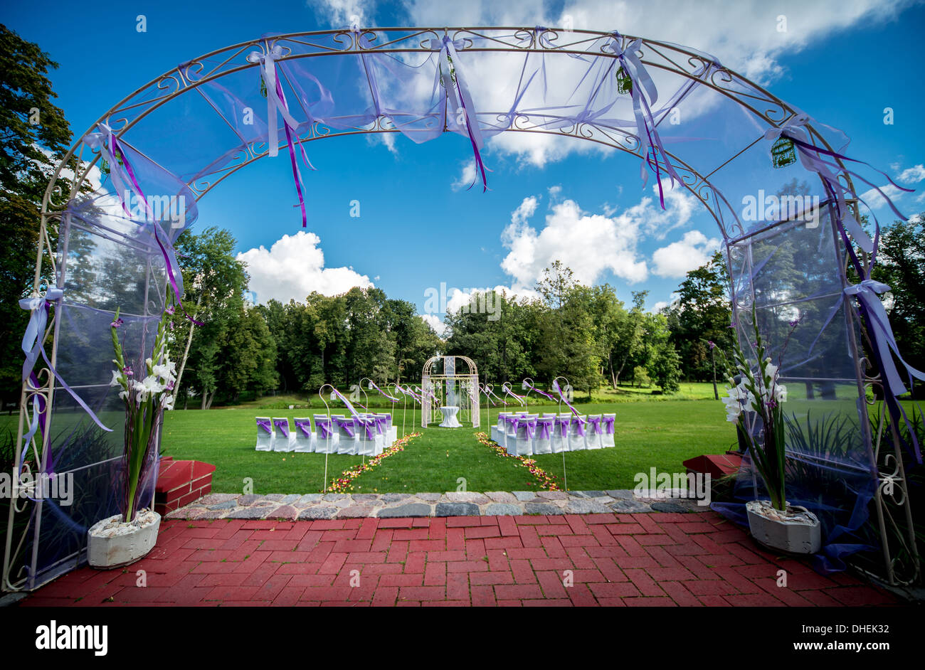 Cérémonie de mariage en plein air Banque D'Images