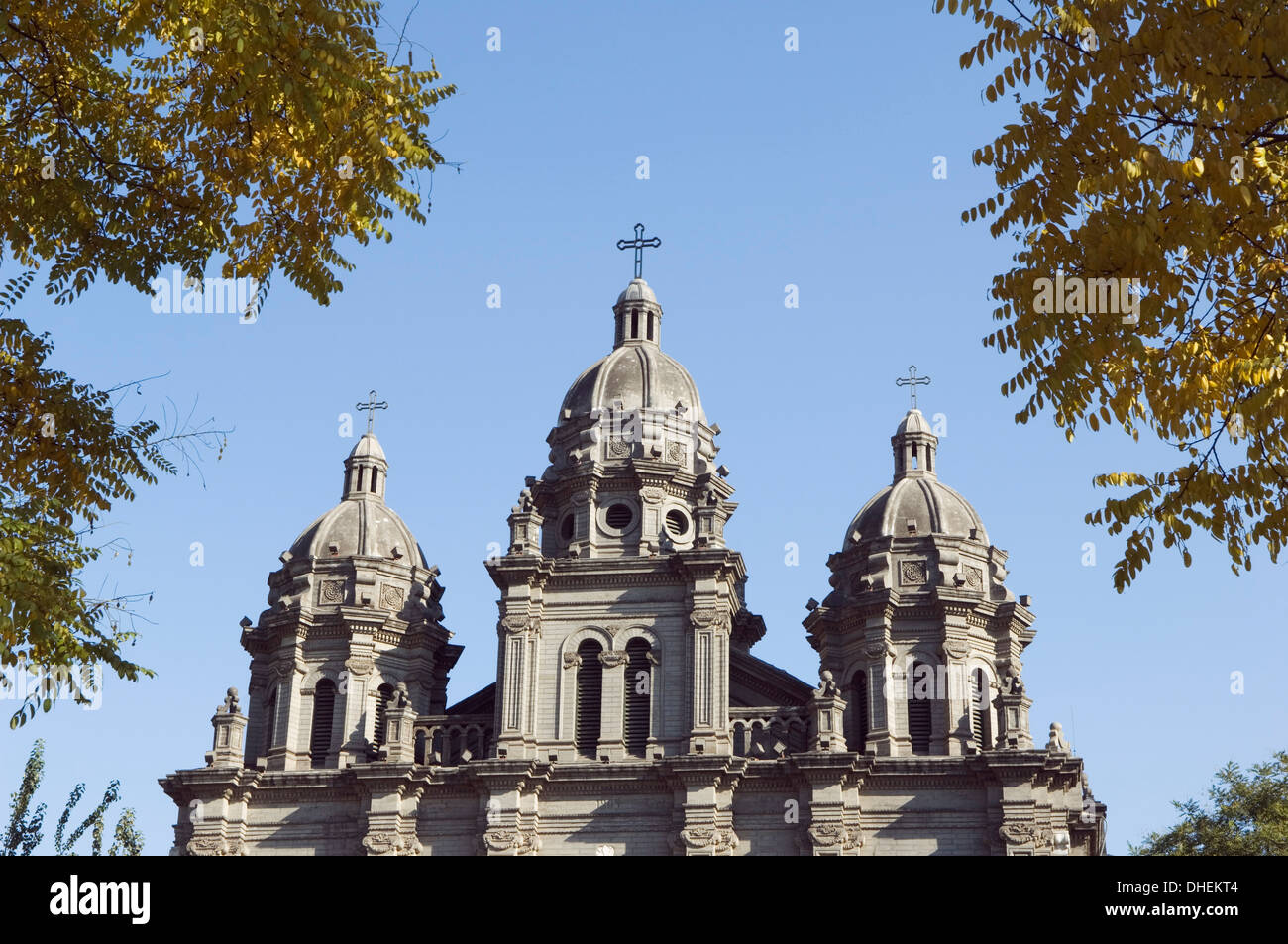 Église Saint-joseph (l'Église) est construit en 1655 pendant le règne de Shunzhi, la rue commerçante de Wangfujing, Beijing, China, Asia Banque D'Images