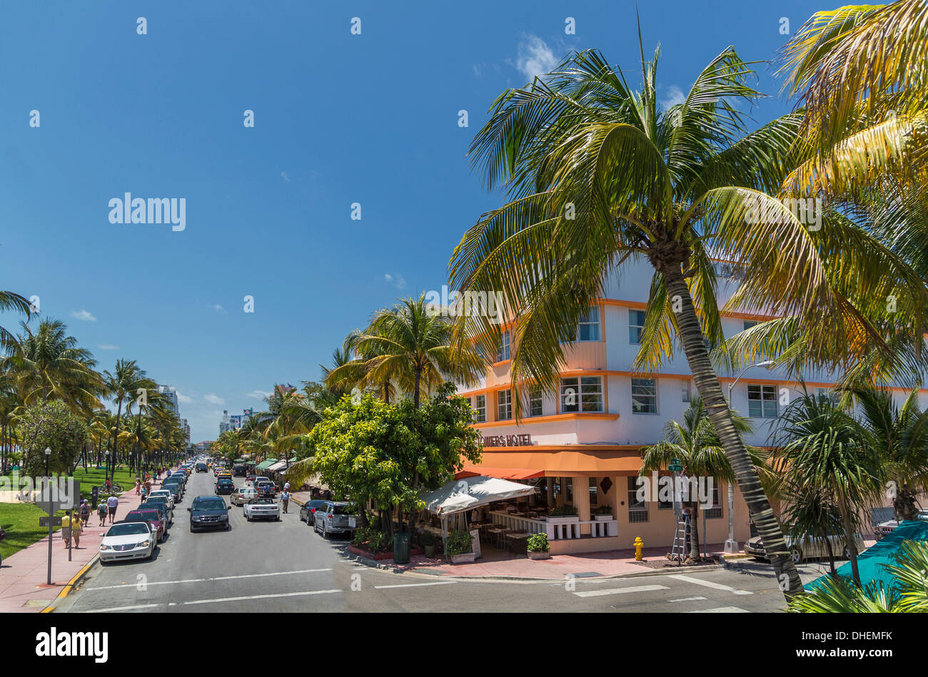 Ocean Drive, Miami Beach, Floride, États-Unis d'Amérique, Amérique du Nord Banque D'Images