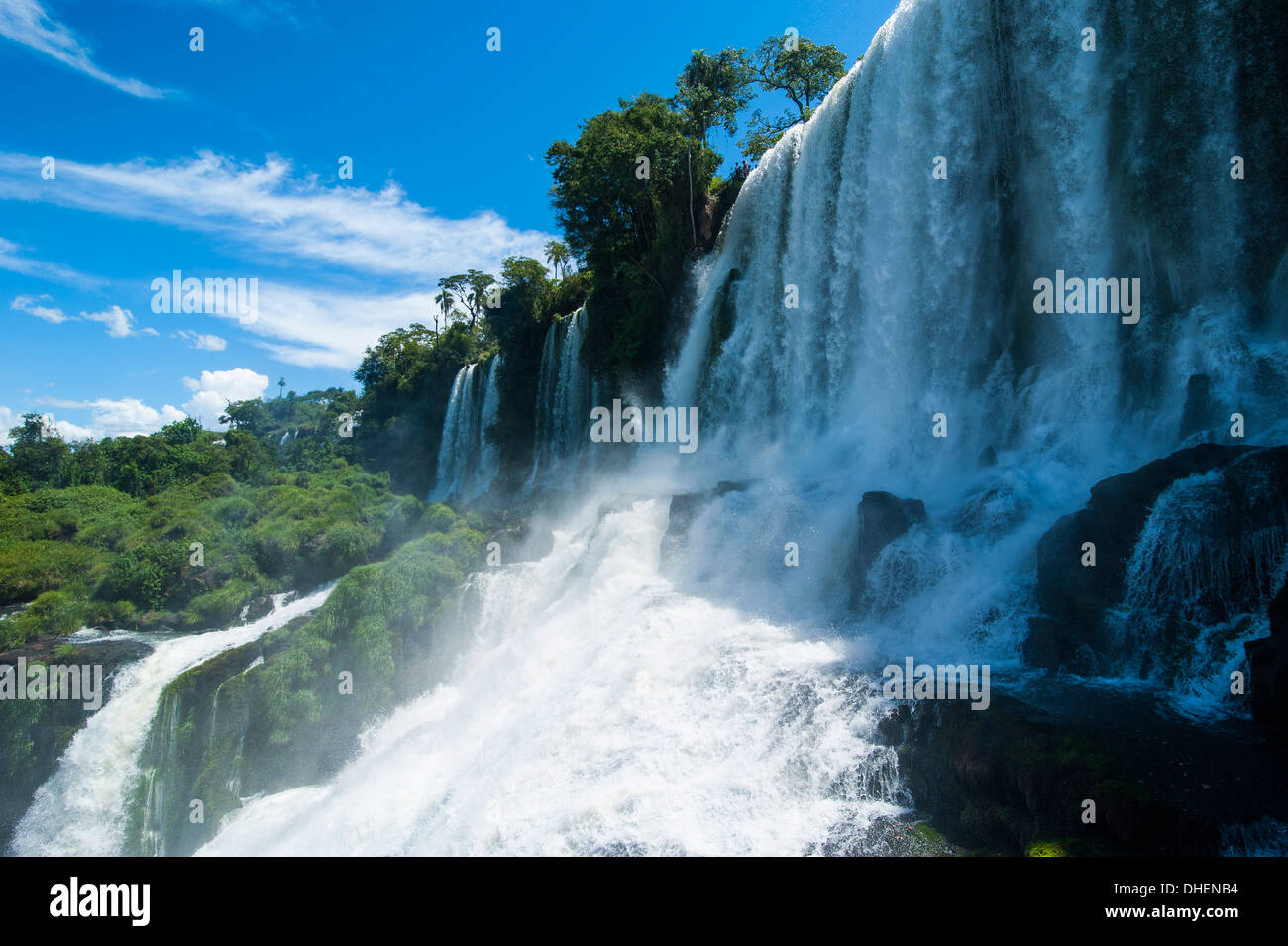Foz de Iguazu, plus grandes chutes d'Iguazu, Parc National, Site du patrimoine mondial de l'Argentine, Banque D'Images