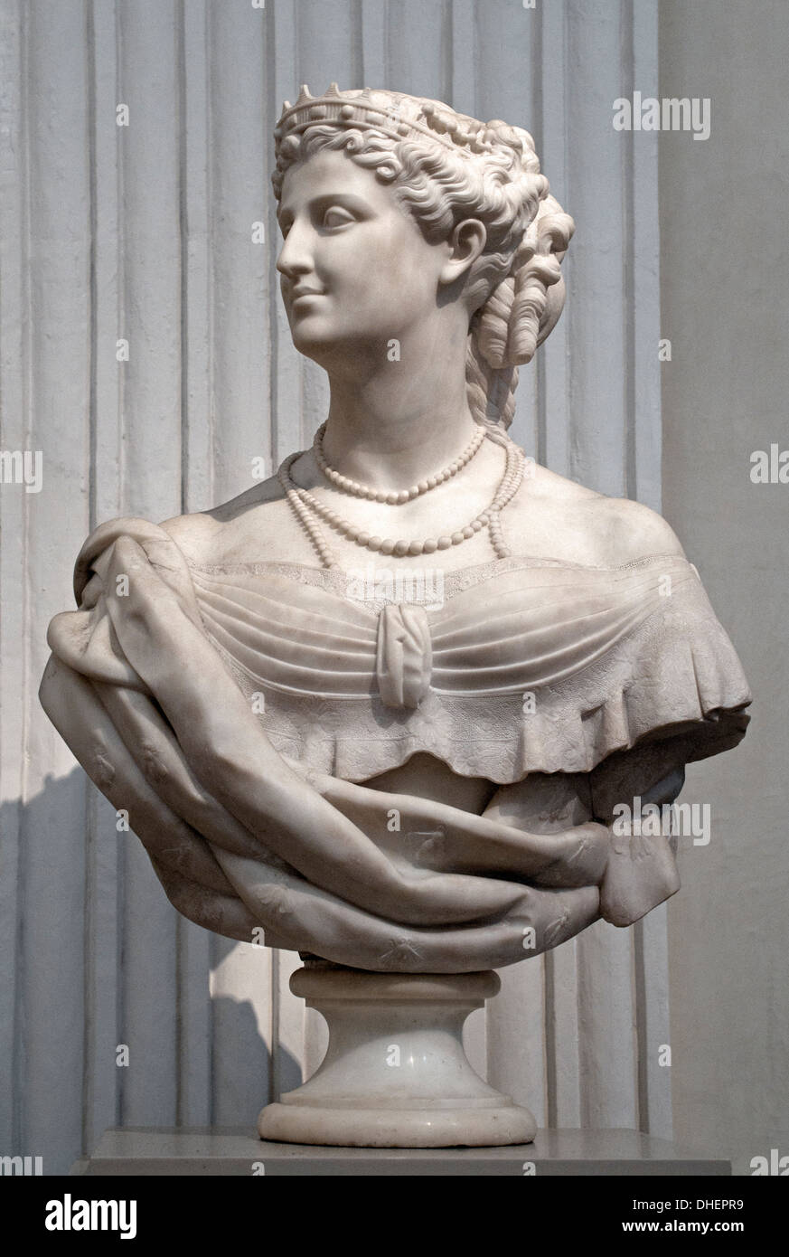 L'imperatrice - l'Impératrice Eugénie de Montijo ( épouse de Napoléon III Empereur France ) 1836 - 1920 sculpteur Marcello Banque D'Images