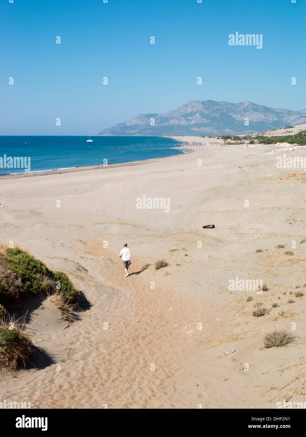 La plage de Patara, la lycie, la Turquie, Banque D'Images