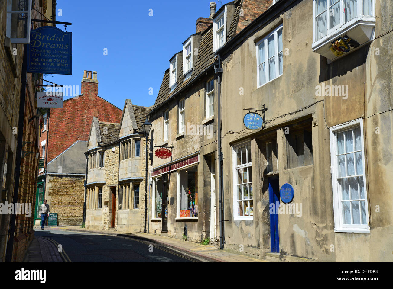 Maiden Lane, Stamford, Lincolnshire, Angleterre, Royaume-Uni Banque D'Images