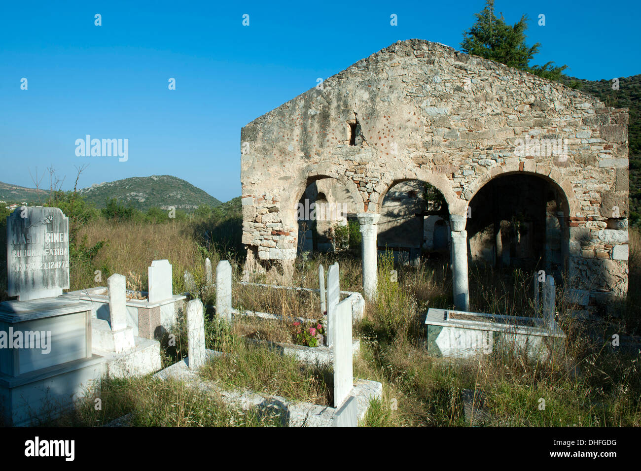 Asien, Türkei, Provinz Mugla, Resadiye-Halbinsel Datca-Halbinsel Dorffriedhof (), südlich von Yaziköy, Banque D'Images