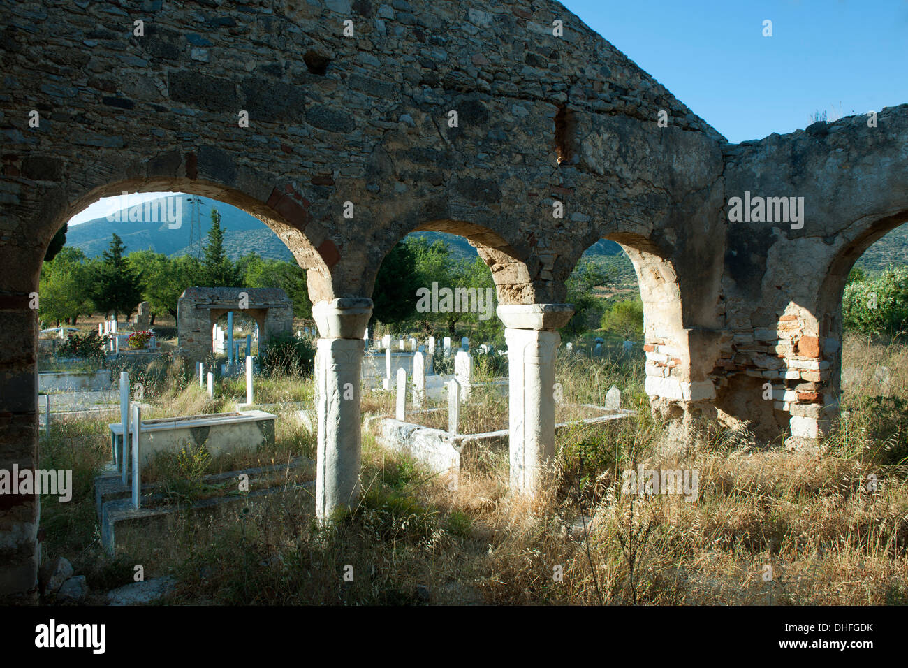 Asien, Türkei, Provinz Mugla, Resadiye-Halbinsel Datca-Halbinsel Dorffriedhof (), südlich von Yaziköy, Banque D'Images