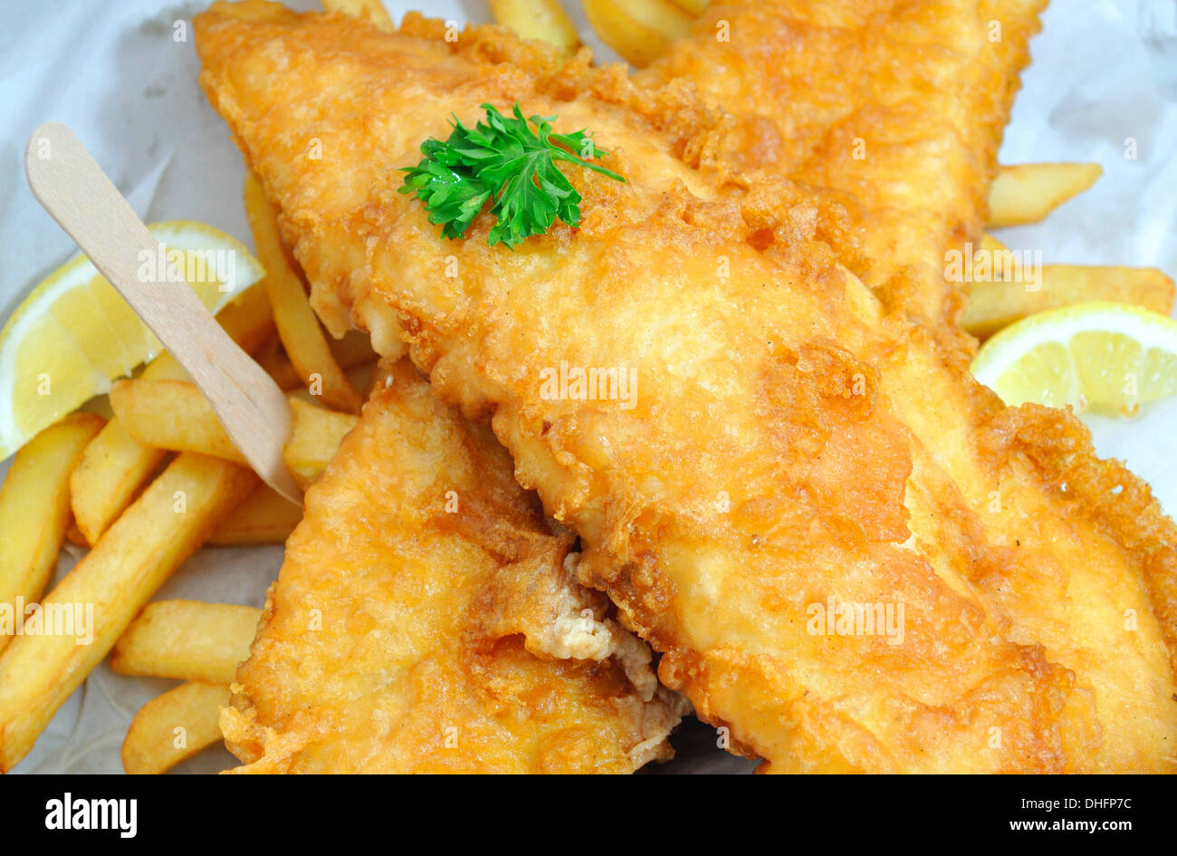 Fish and chips takeaway Banque D'Images