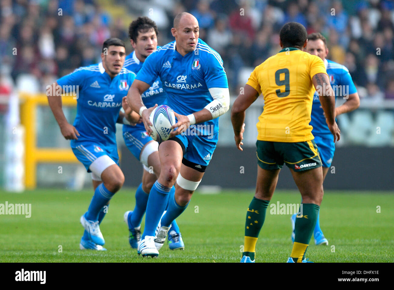 Torino, Italie. Nov 9, 2013. Sergio Parisse au cours de la rugby test match entre l'Italie et l'Australie au Stadio Olimpico, le 9 novembre 2013 à Turin, Italie.Photo : Filippo Alfero/NurPhoto Crédit : Filippo Alfero/NurPhoto ZUMAPRESS.com/Alamy/Live News Banque D'Images