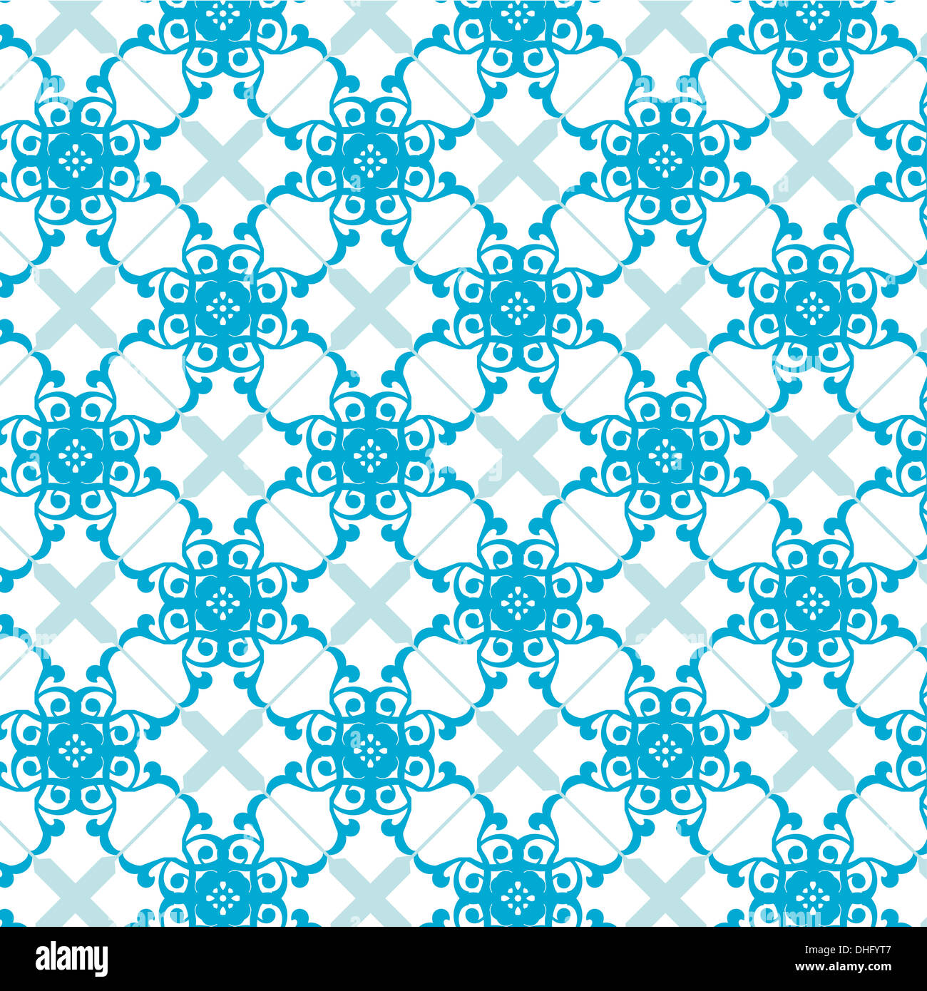 Illustration d'un modèle transparent vintage blue wallpaper Banque D'Images