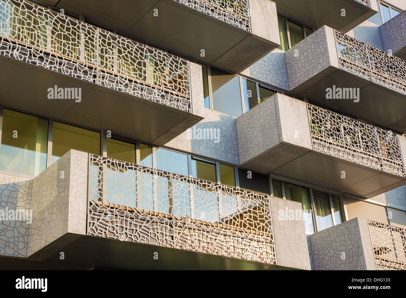 Leuven - logement moderne - balcon Banque D'Images