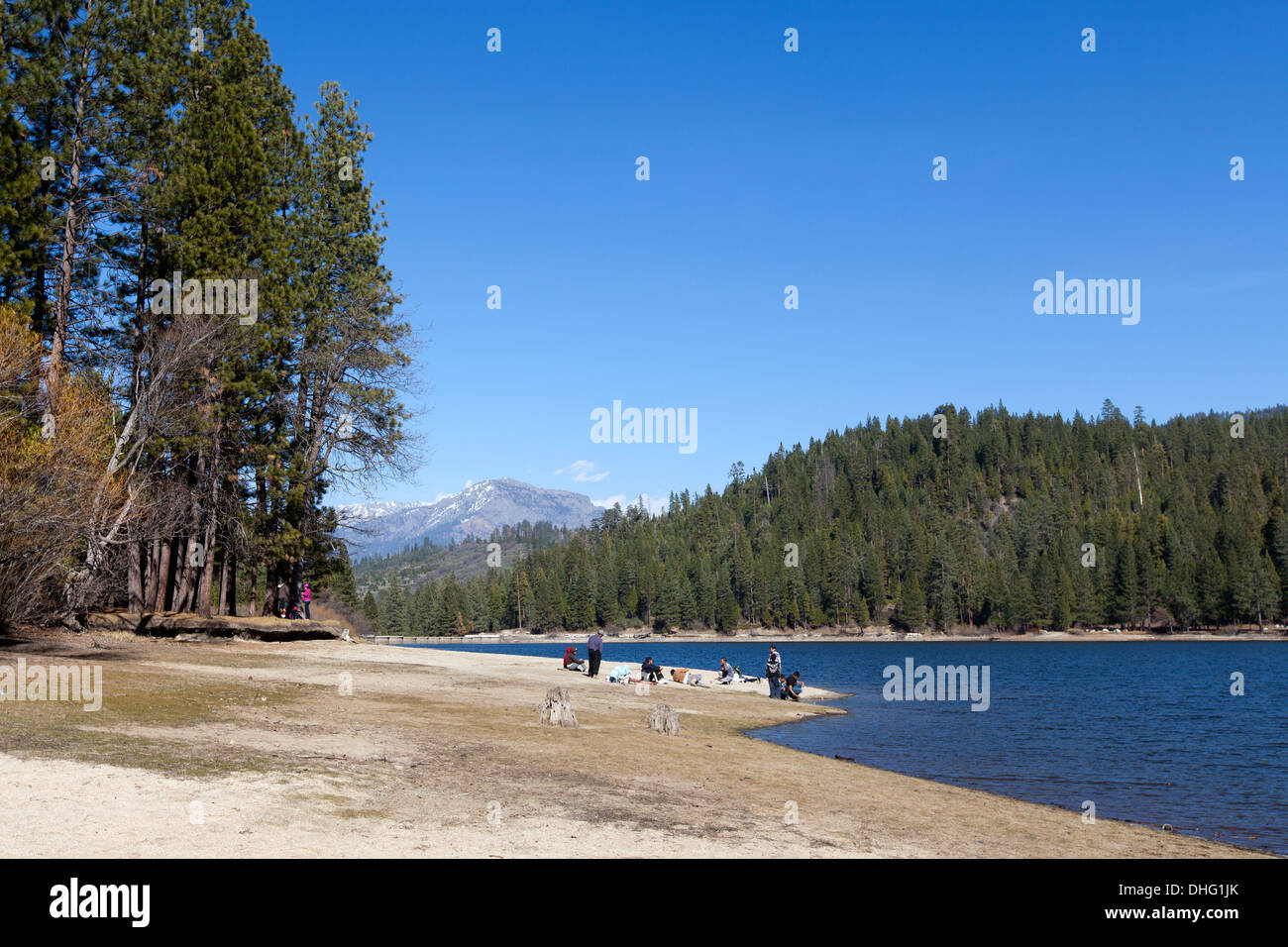 Hume Lake & Wren Peak, Sequoia National Forest, Californie, USA. Banque D'Images