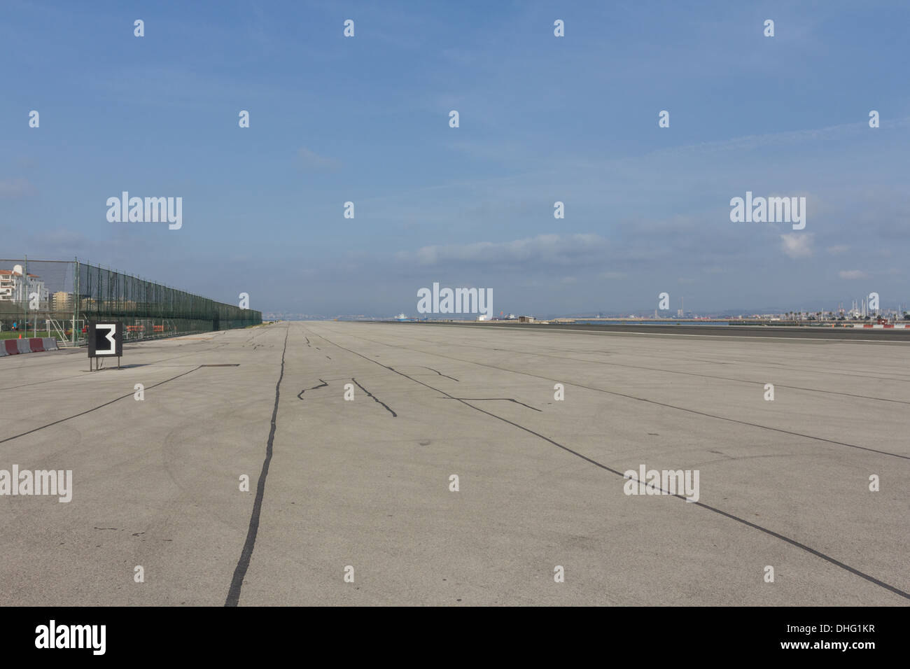 L'aéroport de Gibraltar. La piste Banque D'Images