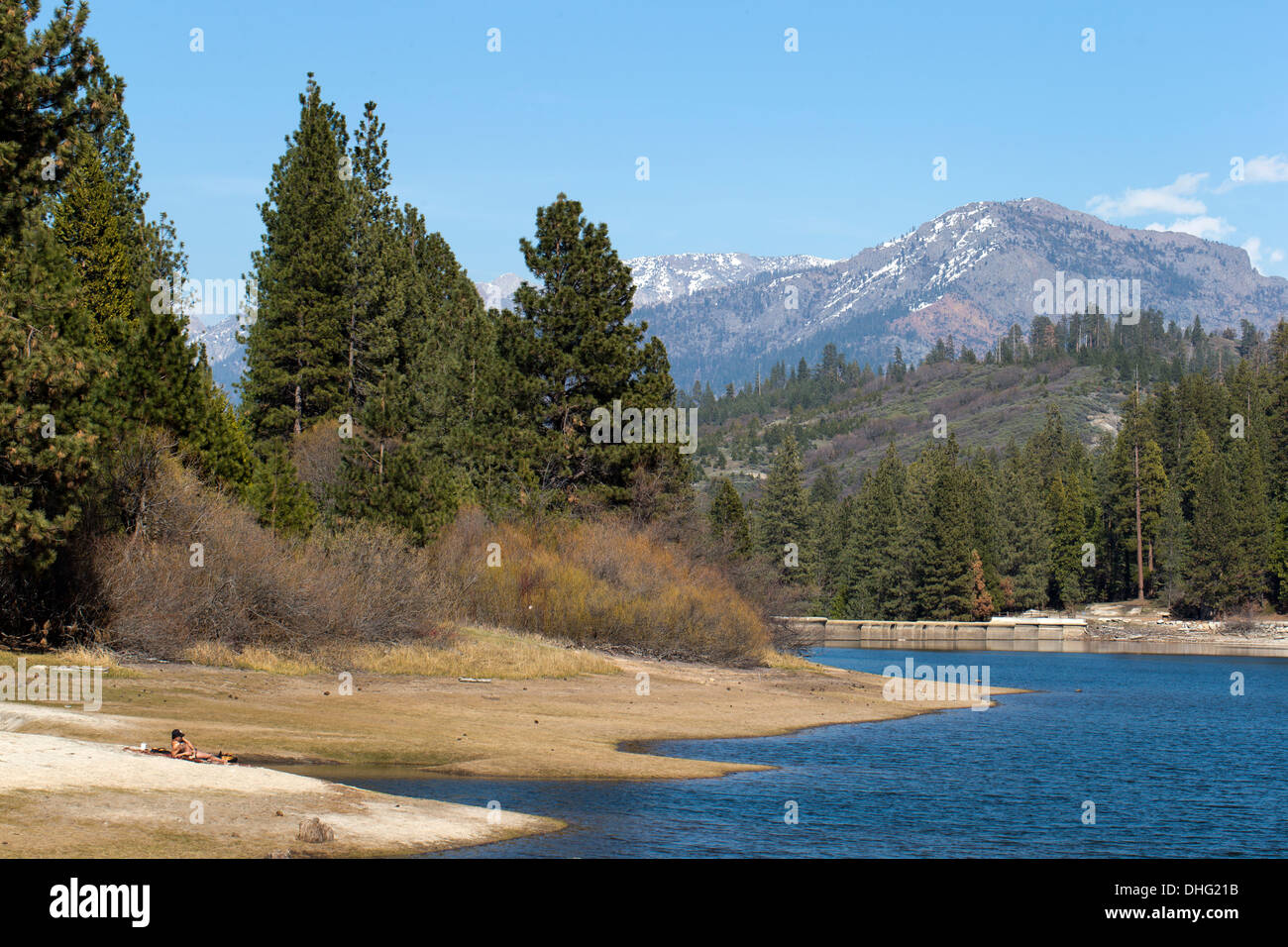 Hume Lake & Wren Peak, Sequoia National Forest, Californie, USA. Banque D'Images