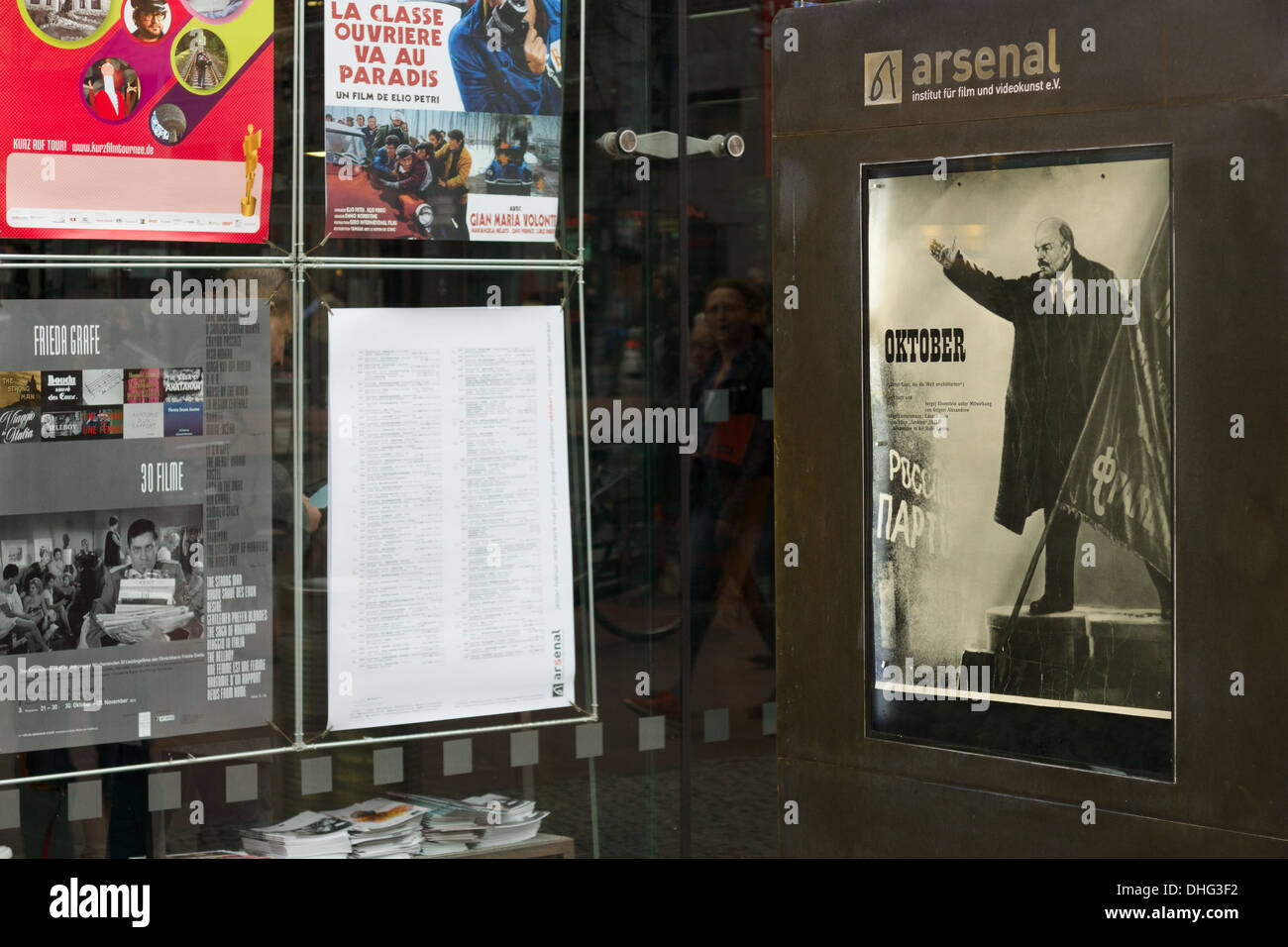 Affiches Cinema Maison sur la Potsdamer Platz. Berlin. L'Allemagne. Banque D'Images