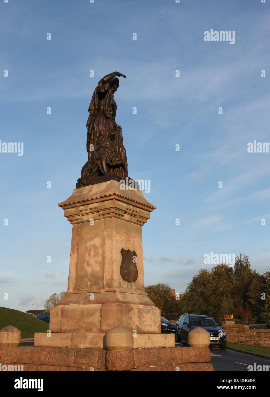 Flora Macdonald statue inverness ecosse novembre 2013 Banque D'Images