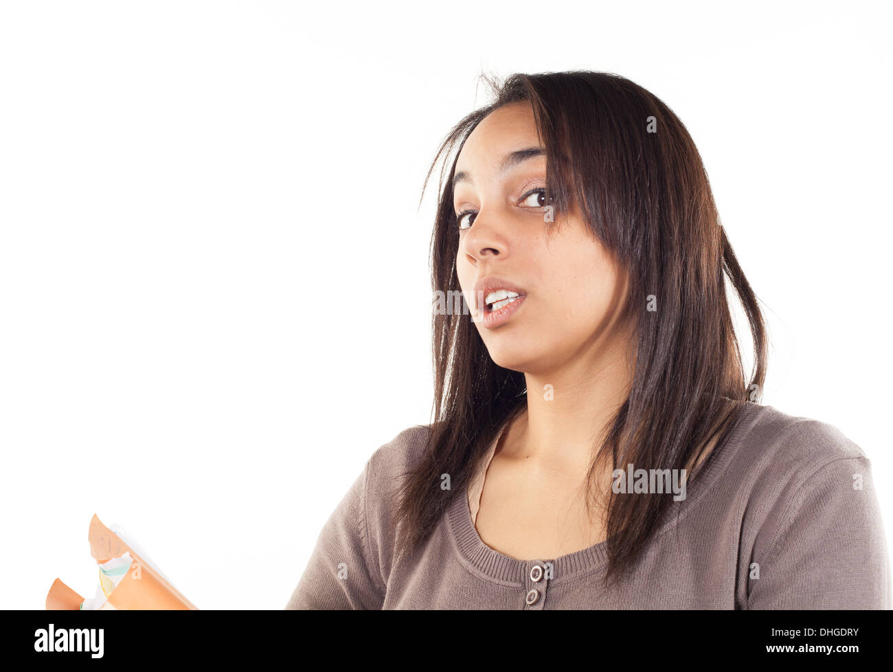 Les fichiers qui ont souligné le secrétaire Banque D'Images