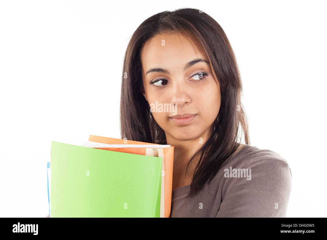 Les fichiers qui ont souligné le secrétaire Banque D'Images