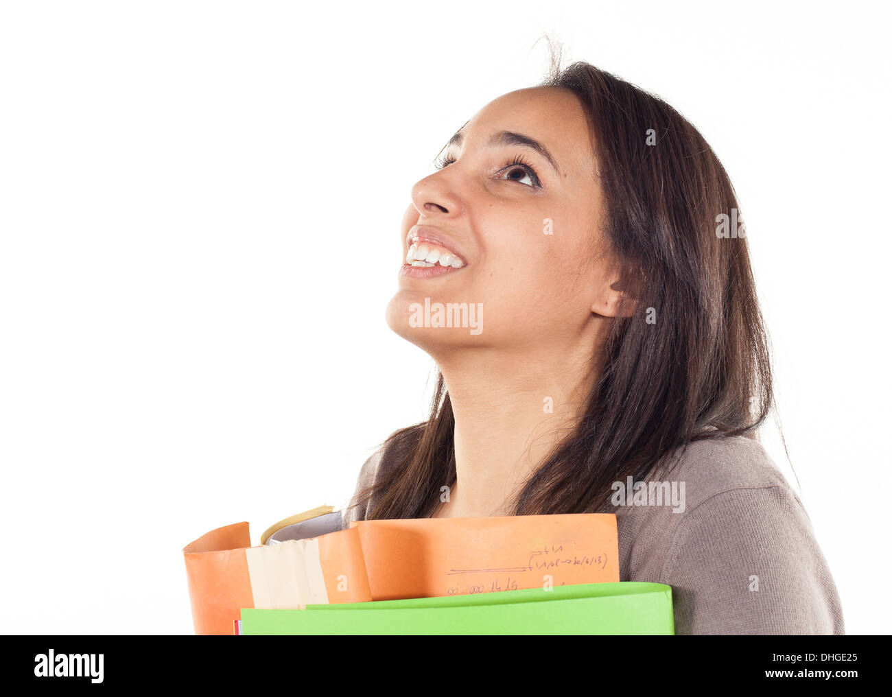 Les fichiers qui ont souligné le secrétaire Banque D'Images