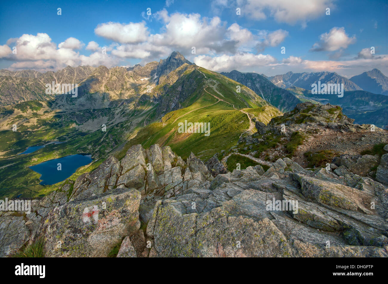 Vue de Kasprowy Wierch dans les Hautes Tatras, Pologne Banque D'Images