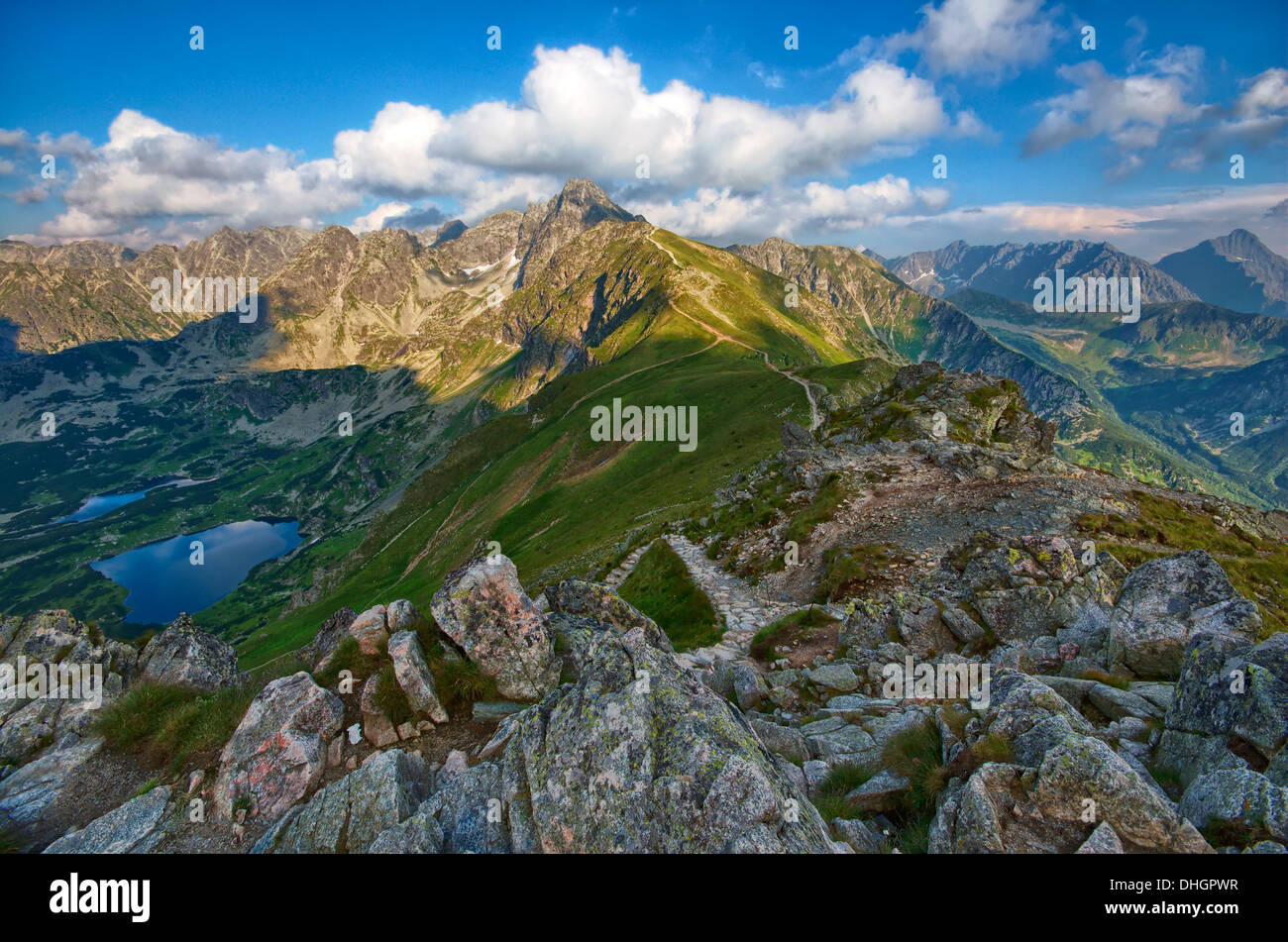 Vue de Kasprowy Wierch dans les Hautes Tatras, Pologne Banque D'Images