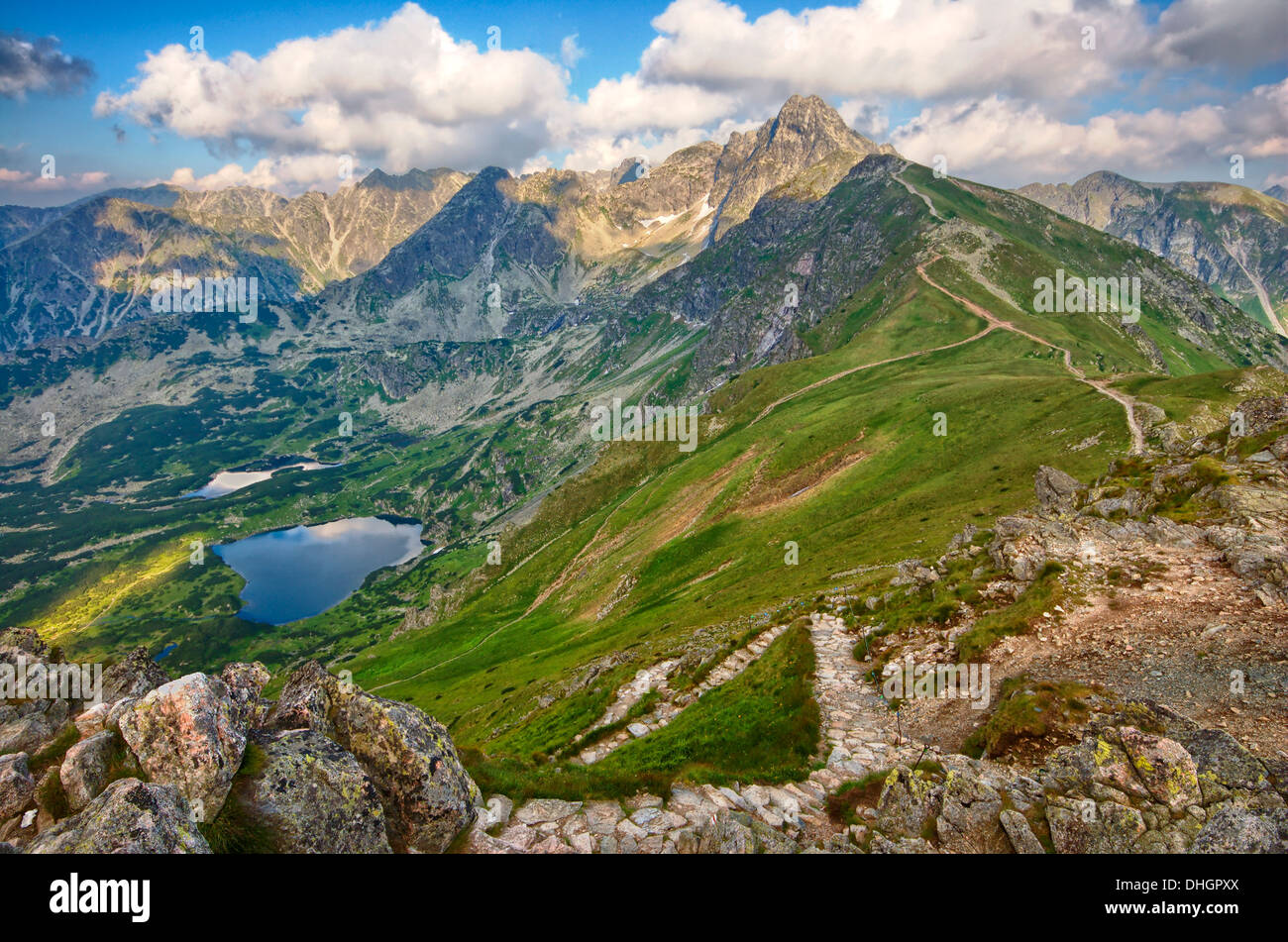 Vue de Kasprowy Wierch dans les Hautes Tatras, Pologne Banque D'Images