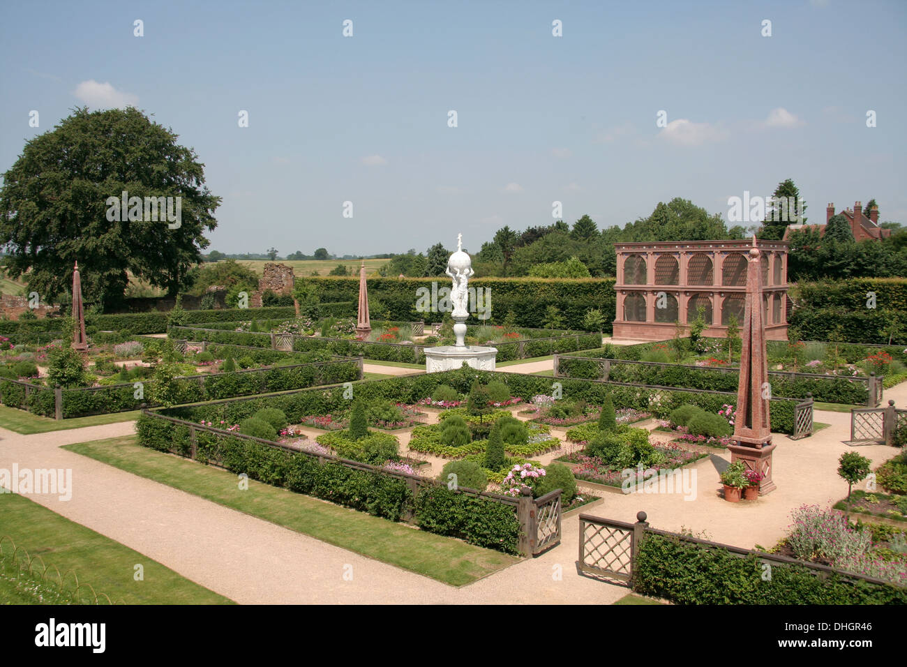 Jardin élisabéthain Kenilworth Warwickshire England UK EH Banque D'Images