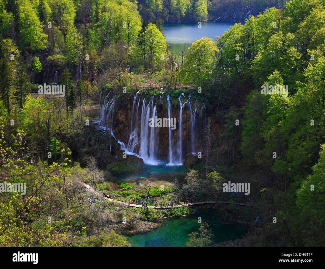 Parc national des lacs de Plitvice en Croatie. Banque D'Images