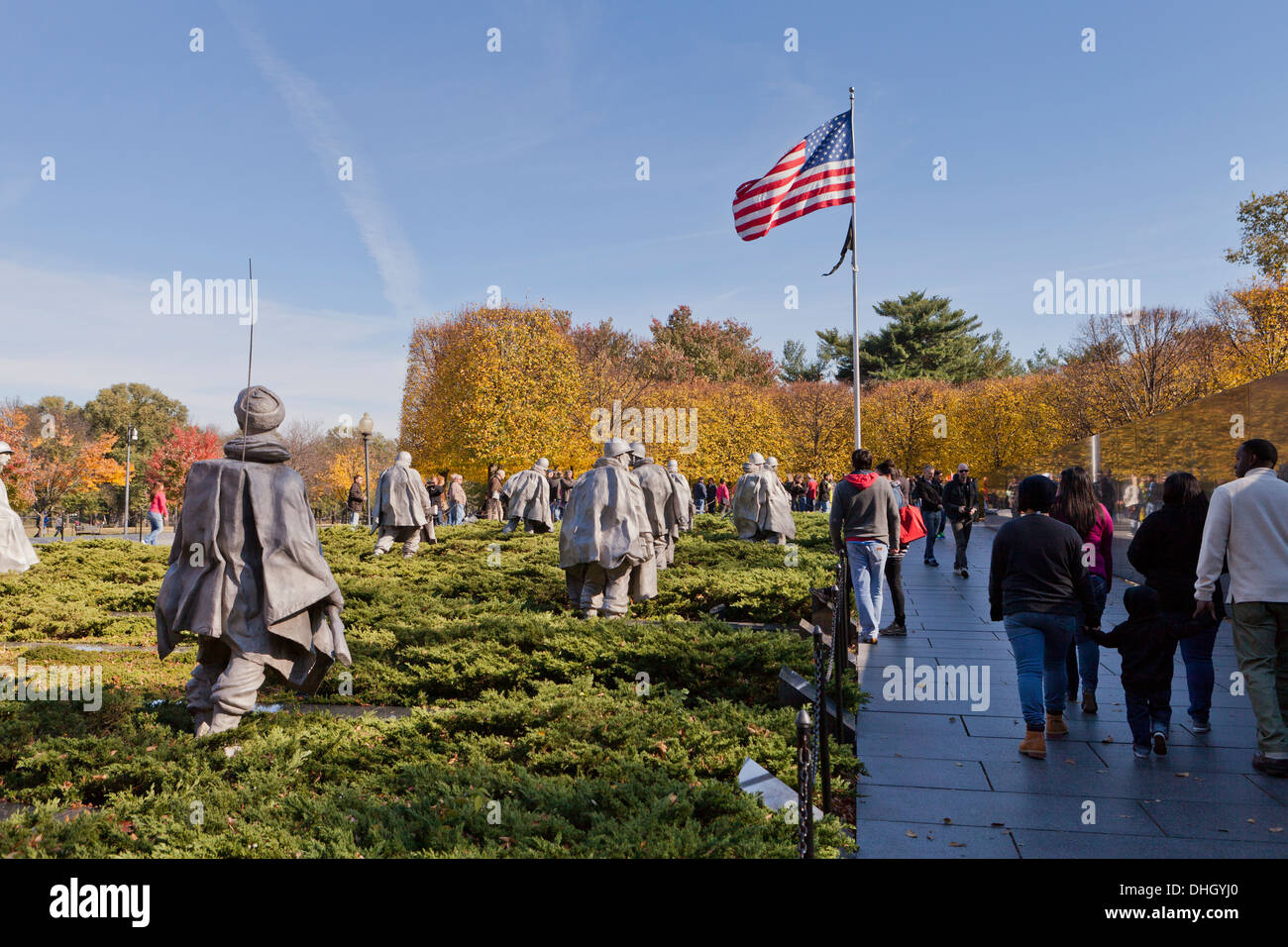 Korean War Veterans Memorial, Washington, DC USA Banque D'Images