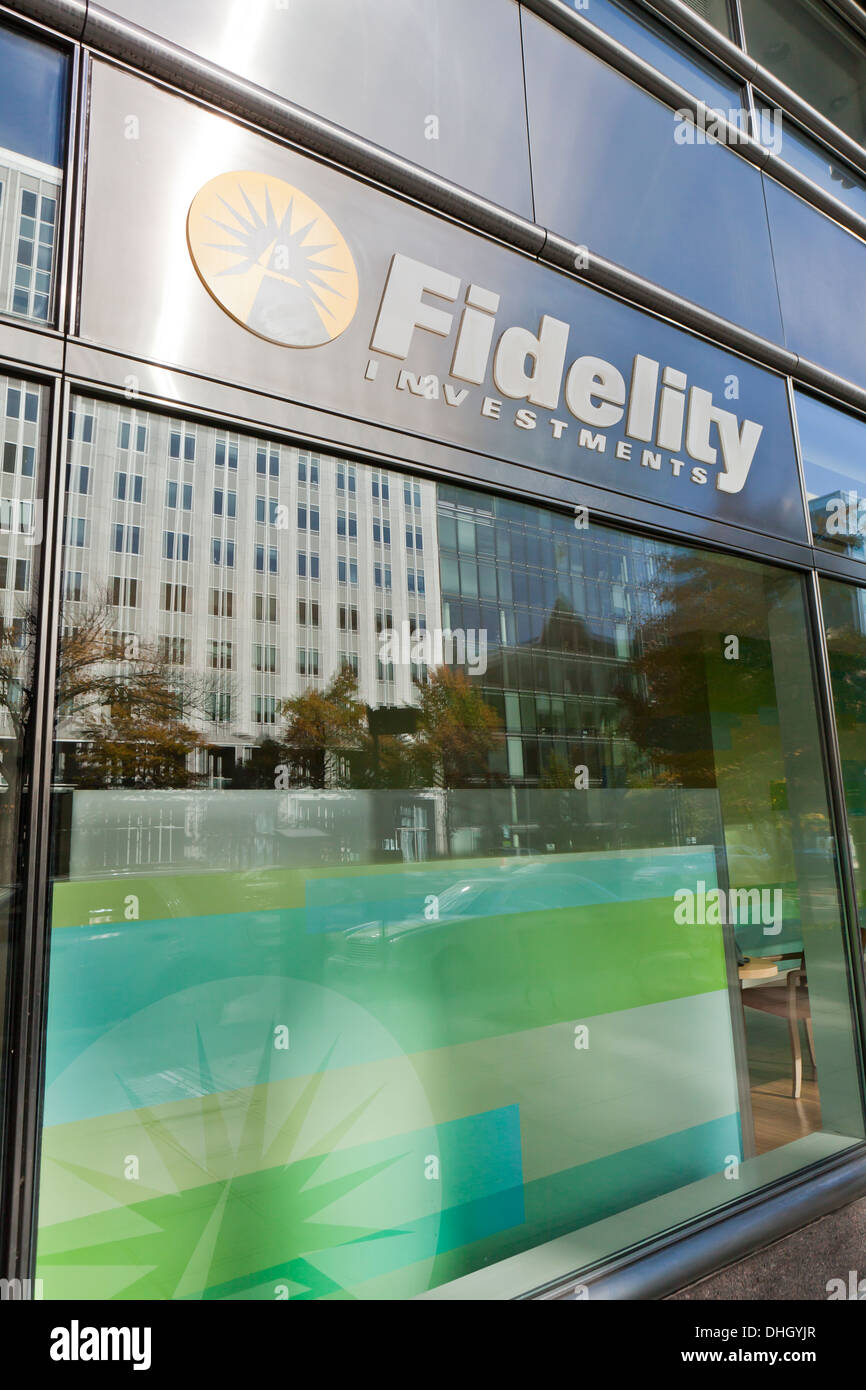 Fidelity Investments signe bureau - Washington, DC USA Banque D'Images