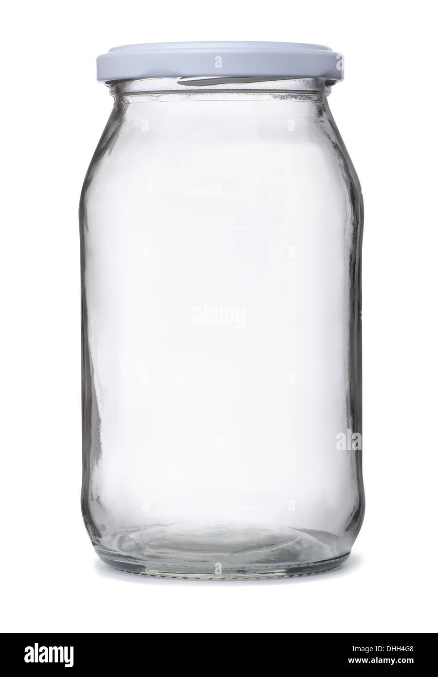 Pot en verre vide isolated on white Banque D'Images