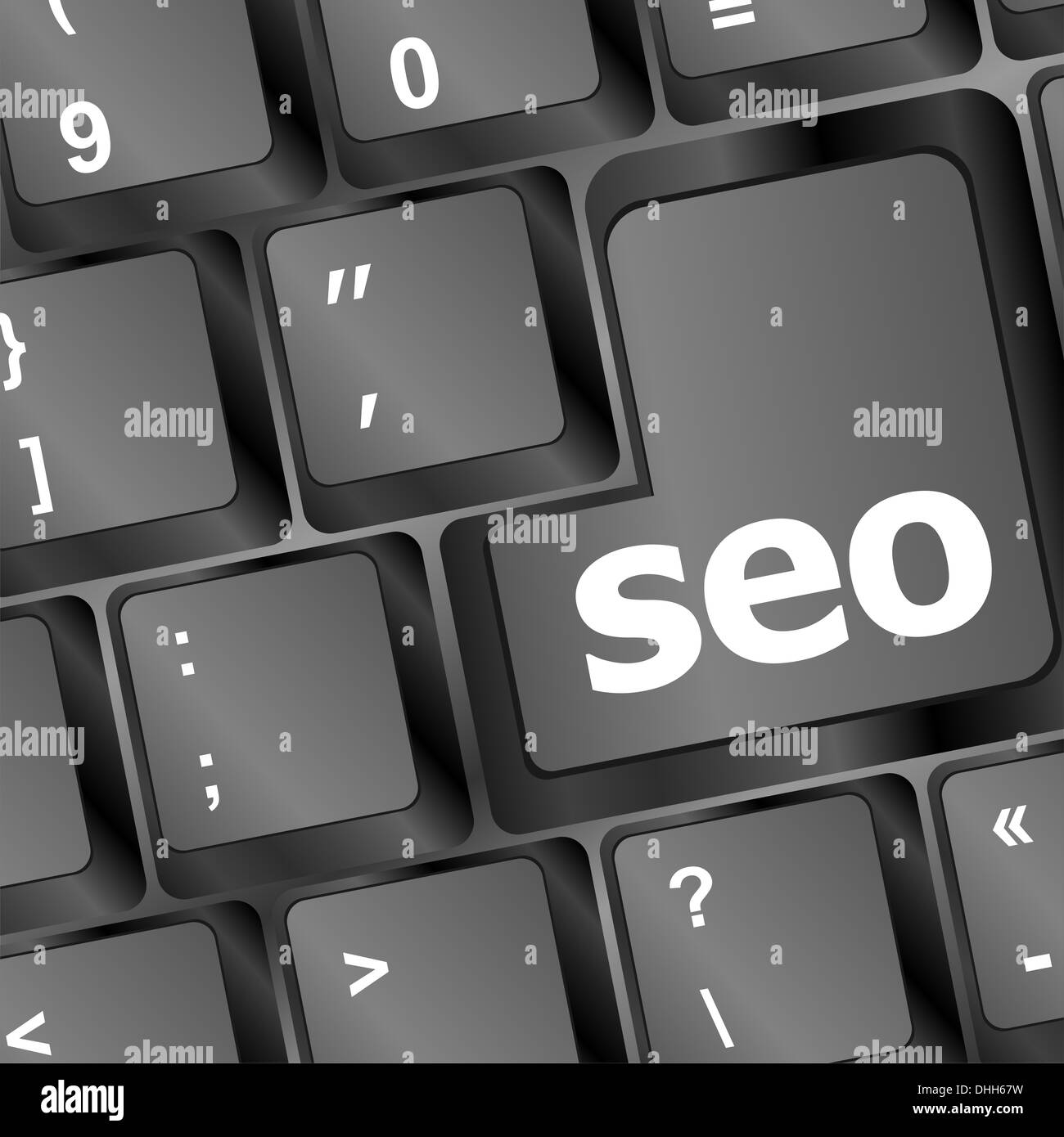 Bouton de SEO sur le clavier. Concept d'affaires Banque D'Images