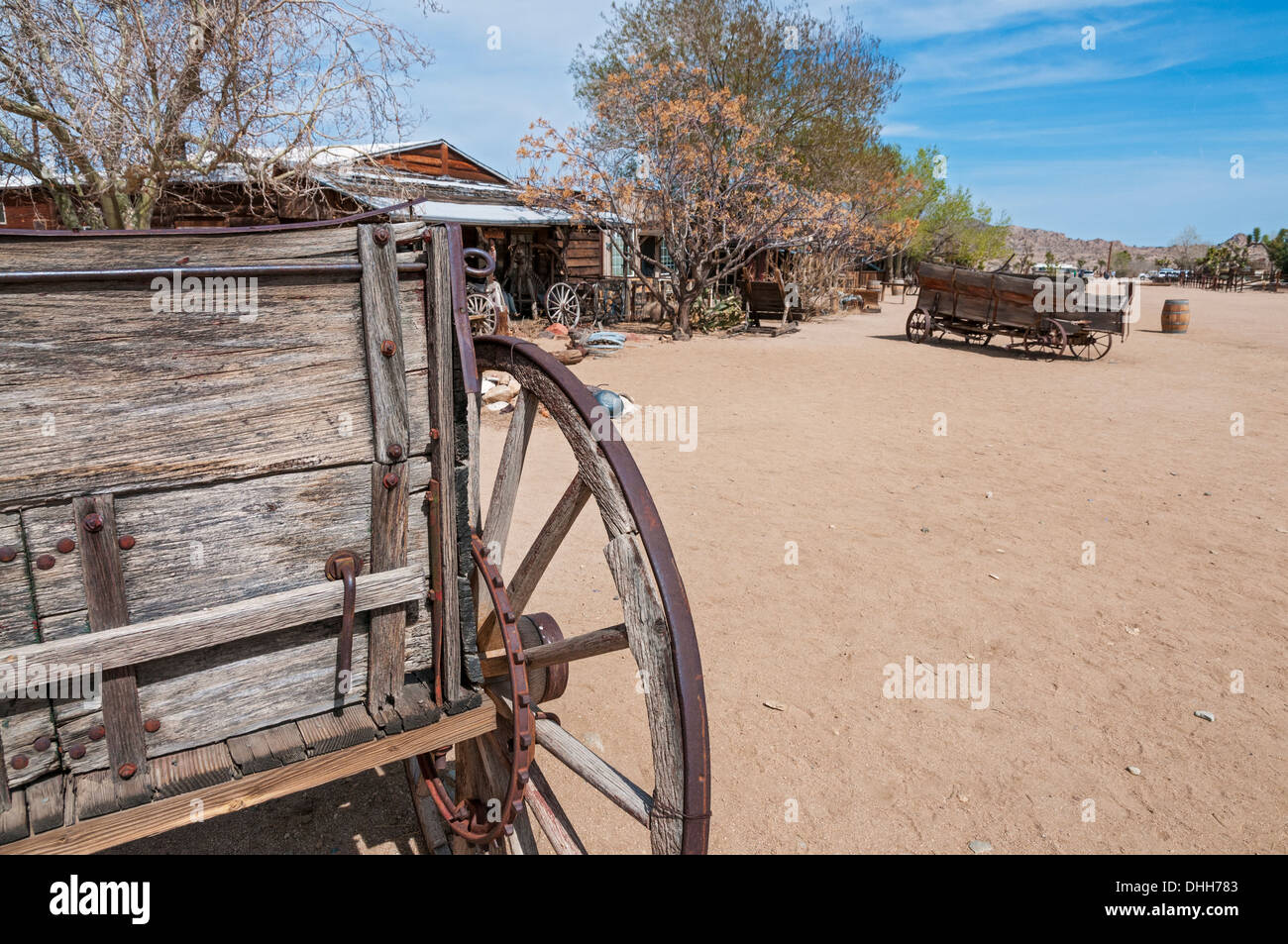 En Californie, près de Pioneertown Yucca Valley, fondée en 1946 comme une ville des années 1870 pour le tournage des films de l'ouest Banque D'Images