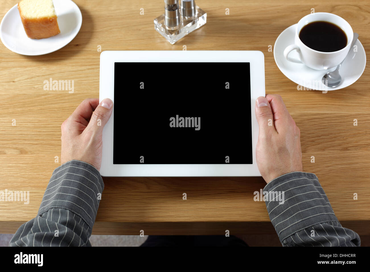 Tablette numérique avec écran vide Banque D'Images