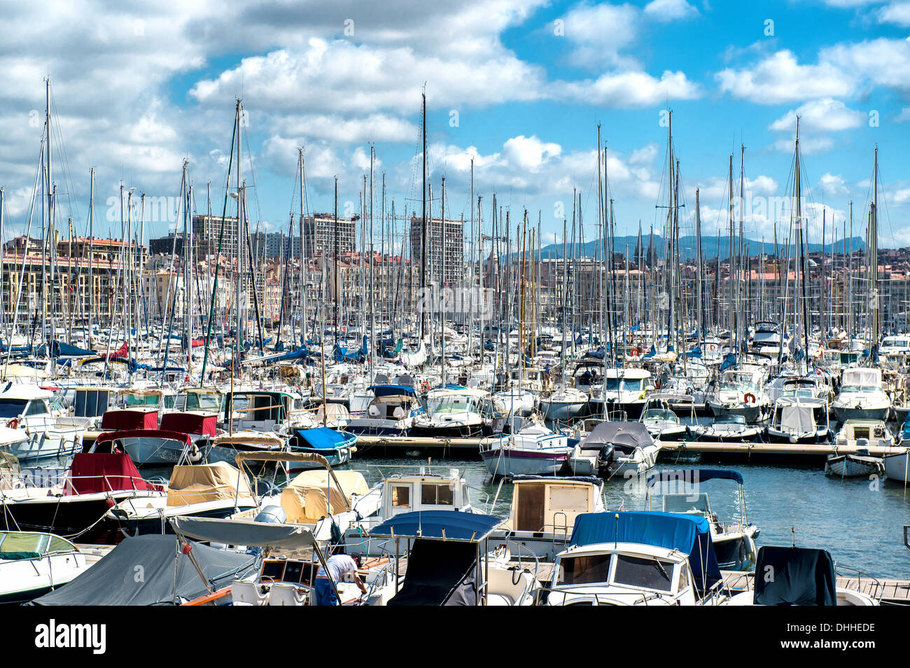 Vieux port de Marseille, France Banque D'Images