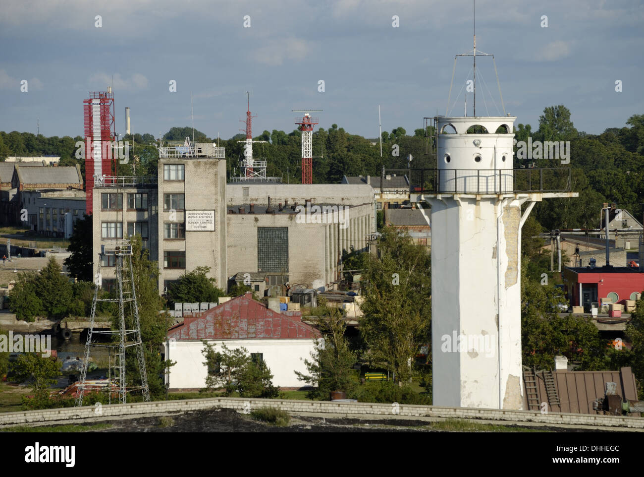 Les aides à la navigation à Ventspils Banque D'Images