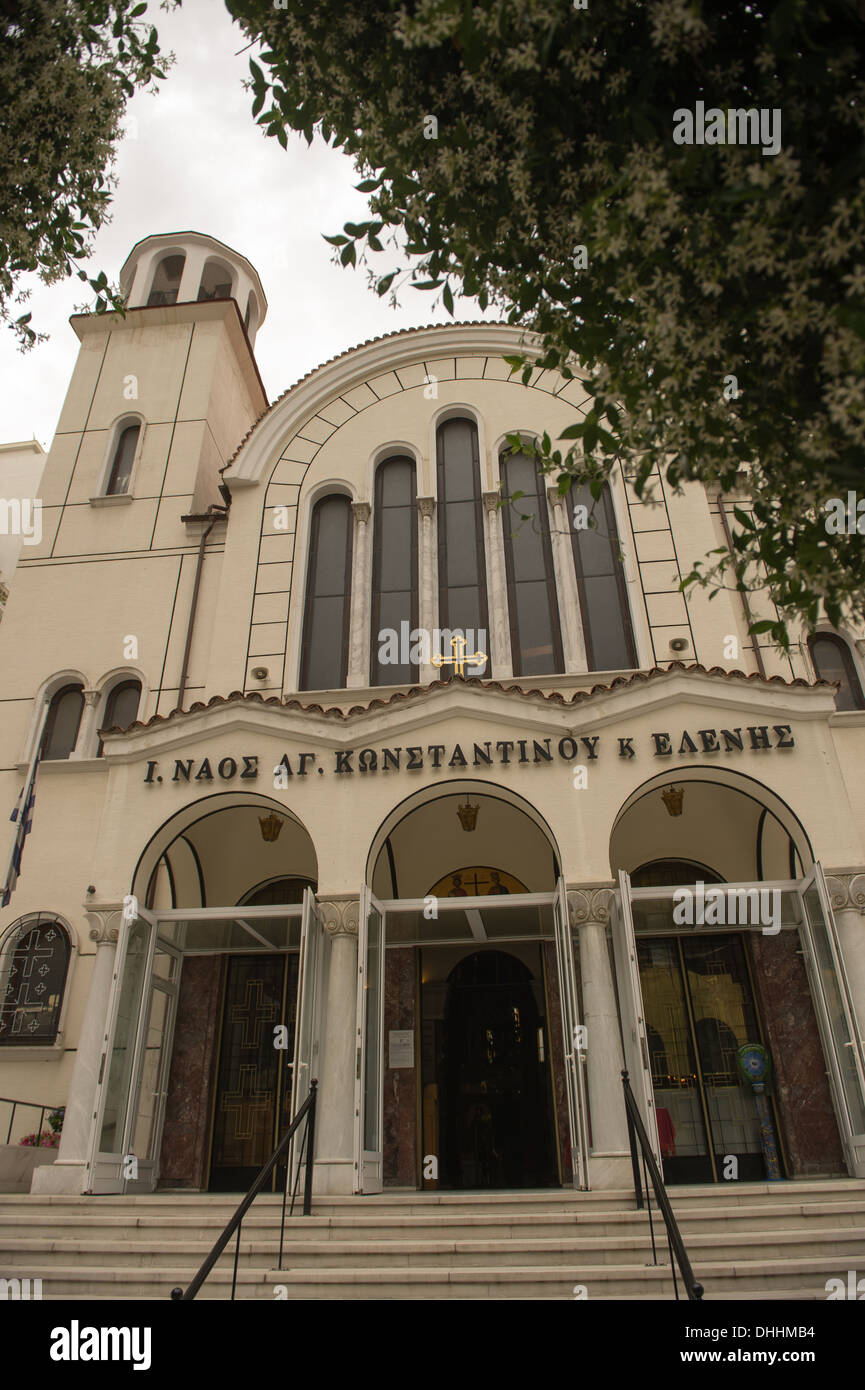 Église Saint Konstantinos Eleni Helen Thessalonique Grèce temple building structure orthodoxe christianisme religion croyance city Banque D'Images
