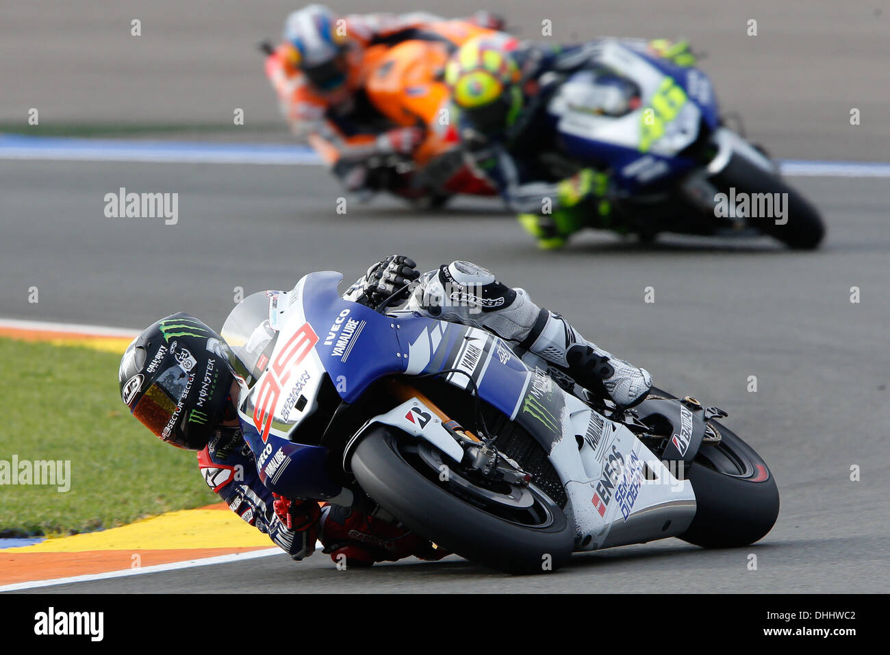 Valencia, Espagne GP Generali de la Comunitat Valenciana Moto GP. 10 nov., 2013. Jorge Lorenzo (coureur espagnol usine Yamaha Yamaha) : Action de Crédit Plus Sport/Alamy Live News Banque D'Images