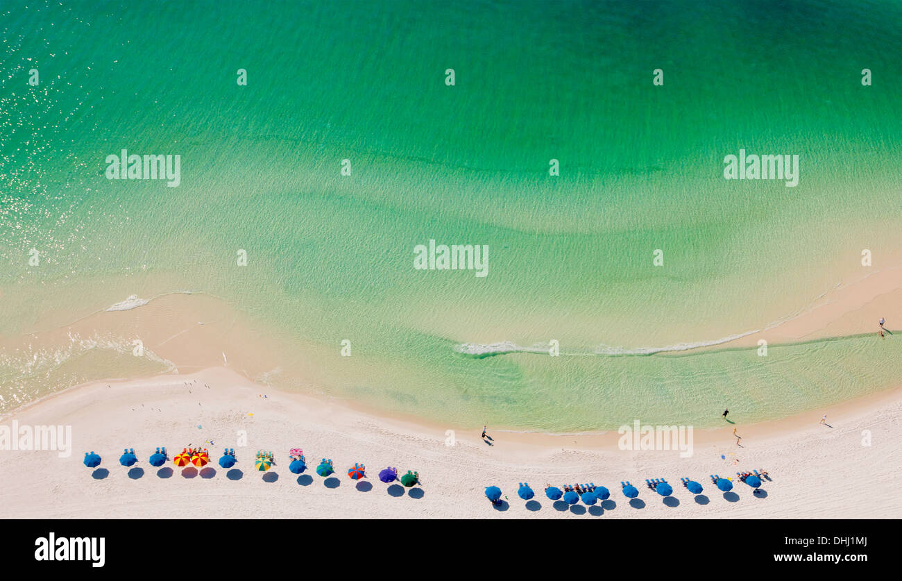 Parasols sur la plage, Destin, Floride, USA Banque D'Images